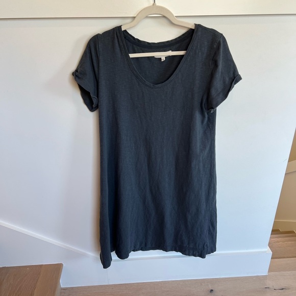 Loft Lou & Grey Dark Gray Short Sleeve Cotton TShirt Dress Medium - Picture 4 of 10
